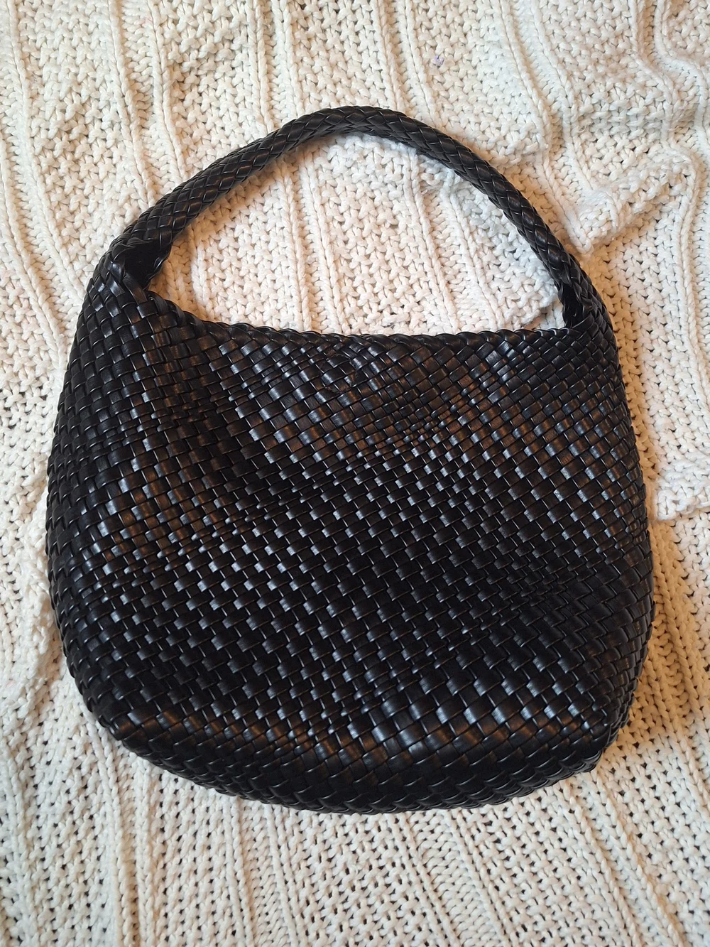 Rachel Zoe Black Woven Hobo with Wristlet NWOT